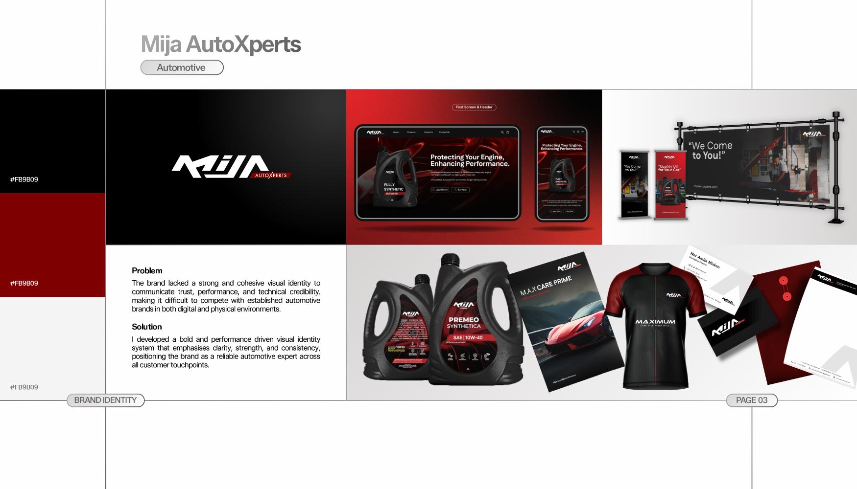 Mija AutoXperts brand identity project